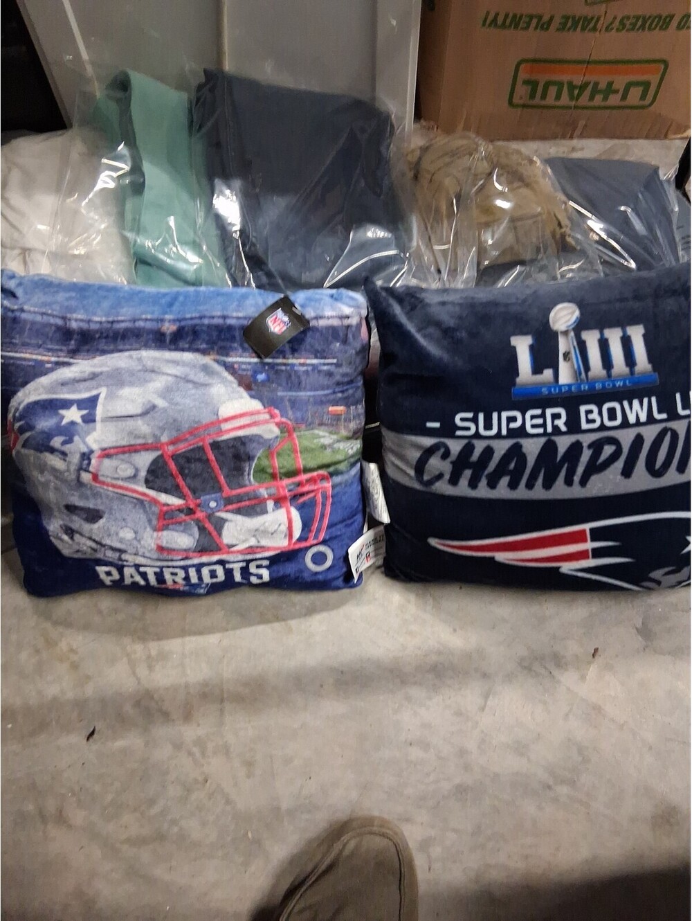 New England Patriots Led Light-Up Pillow Football Helemt approx 16" x 15" NFL
